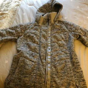 Heather Grey North Face Long Coat Size M